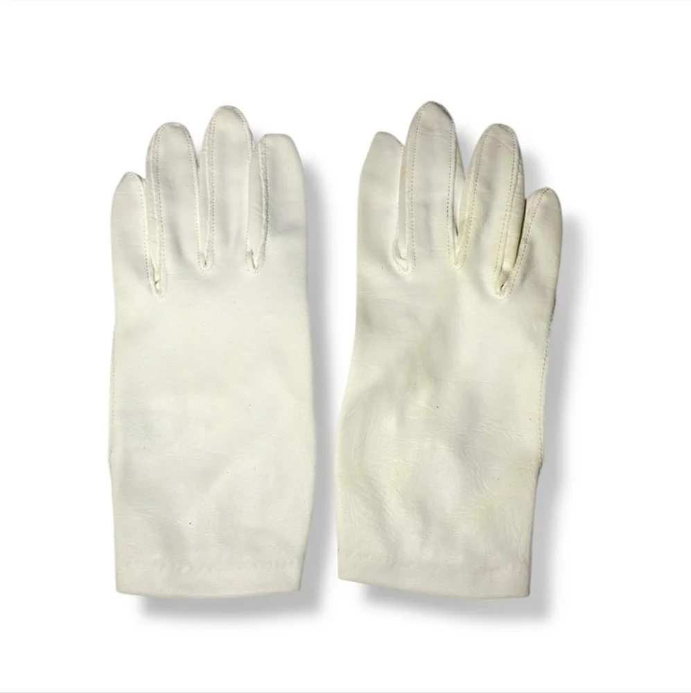 VAN RAALTE Off White Mid Arm Length Nylon Day Gloves VINTAGE